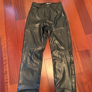 Abercrombie & Fitch Faux Leather Black Pants